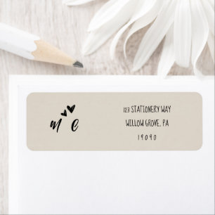 Retro Grey Hand Drawn Illustrated Wedding