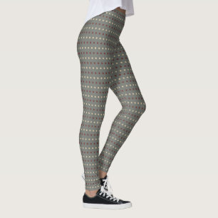 Retro Grey Polka Dots Style Leggings