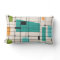 Retro Grid and Starbursts Outdoor Pillow