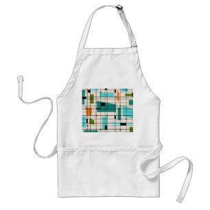 Retro Grid & Starbursts Apron