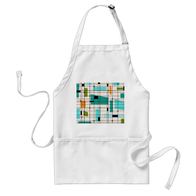 Retro Grid & Starbursts Apron (Front)