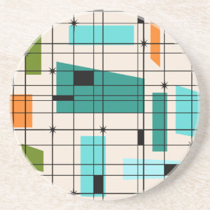 Rétro grille et dessous de verre de grès de