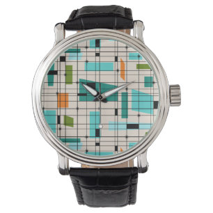 Rétro grille et montre des hommes de Starbursts