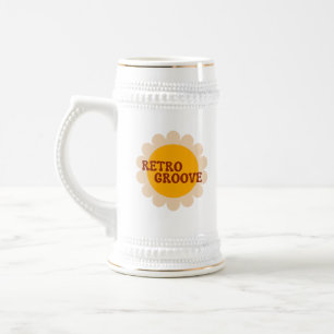 Retro Groove Beer Stein