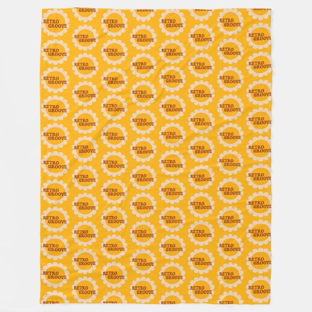 Retro Groove Fleece Blanket (Front)