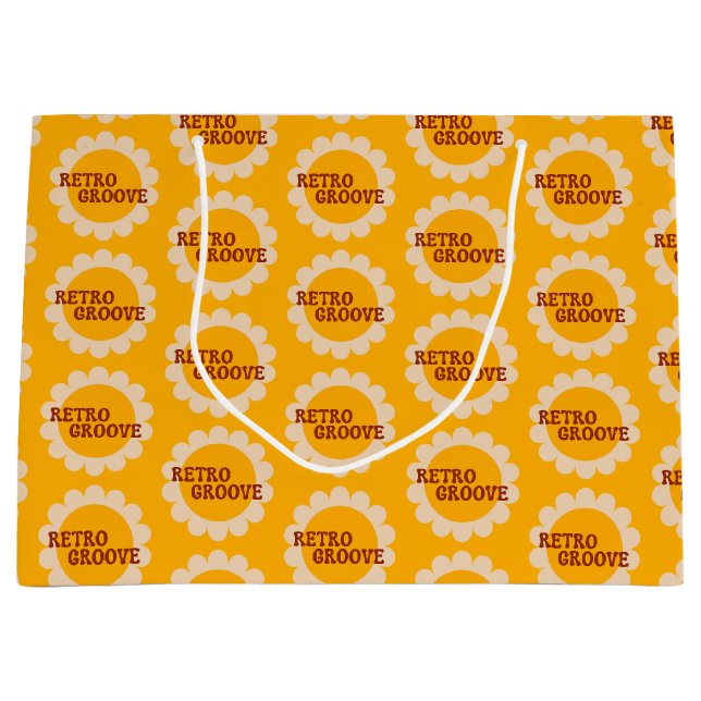 Retro Groove Large Gift Bag (Front)