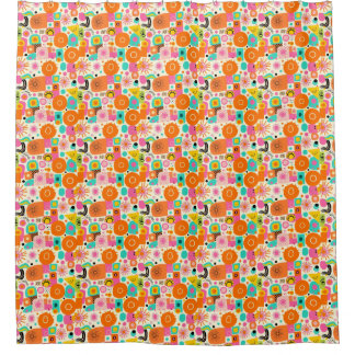 Retro Groove Shower Curtain