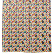 Retro Groove Shower Curtain