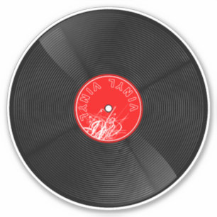 Retro Grooves: Vinyl Record Illustration