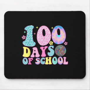 Retro Groovy 100 Days Happy 100th Day Of School Te Mouse Pad