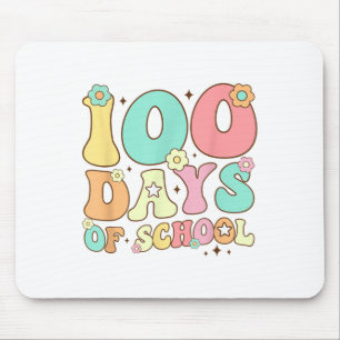 Retro Groovy 100 Days Happy 100th Day Of School Te Mouse Pad