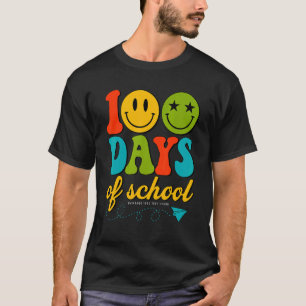 Retro Groovy 100 Days Of School Student Teachers K T-Shirt