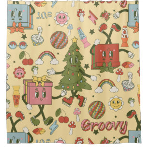 retro groovy 1970s disco christmas tree