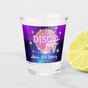 Retro Groovy 70s Disco Ball Birthday Party Shot Glass