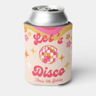 Retro Groovy 70s Let's Disco Any Age Birthday Can Cooler
