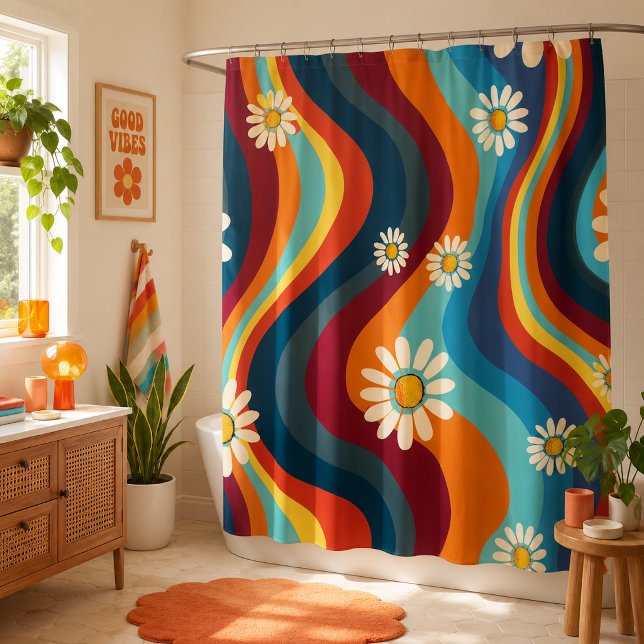 Retro Groovy 70's Rainbow Daisy  (Creator Uploaded)