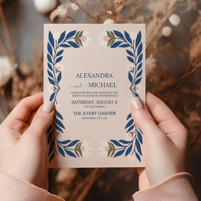 Retro Groovy 70's Themed Muted Tones Wedding  Invitation (Creator Uploaded)