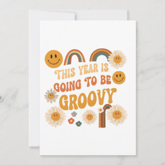 Retro Groovy 70s Vibe | This Year Is Going To Be  Holiday Card