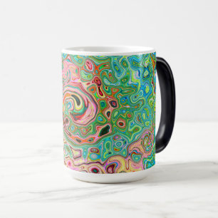 Retro Groovy Abstract Colourful Rainbow Swirl Magic Mug