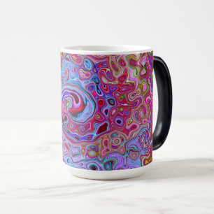 Retro Groovy Abstract Lavender and Magenta Swirl Magic Mug