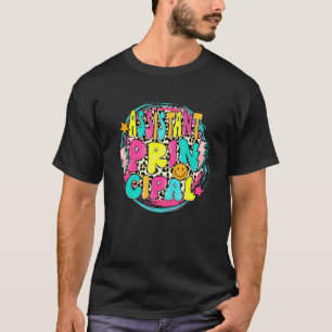 Retro Groovy Assistant Principal Leopard Back To S T-Shirt