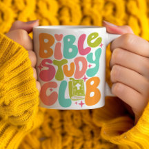 Retro Groovy Bible Study Club Coffee Mug