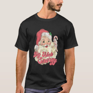 Retro Groovy Big Nick Santa Energy Christmas T-Shirt