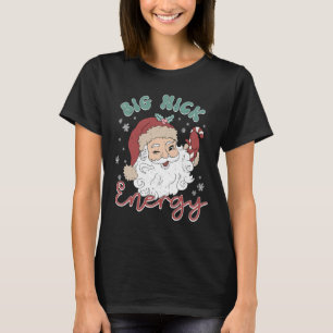 Retro Groovy Big Nick Santa Energy Fun Christmas X T-Shirt