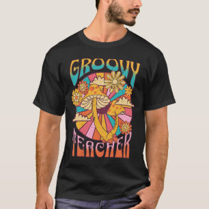 Retro Groovy Birthday Family Summer Teacher T-Shirt