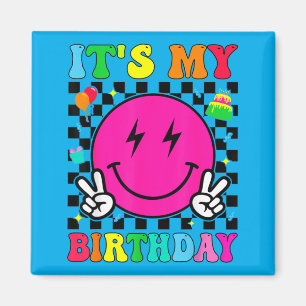 Retro Groovy Birthday Men Women Boys Girls Kid Magnet
