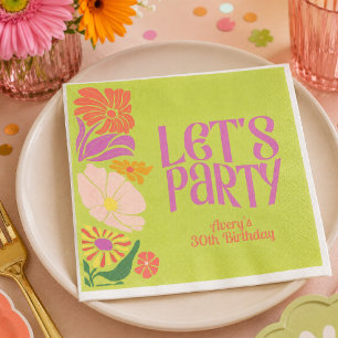 Retro Groovy Birthday Retro Groovy Birthday Napkin
