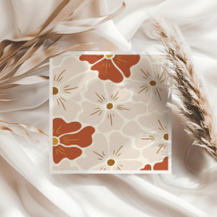 Retro Groovy Boho Baby in Bloom  Napkin