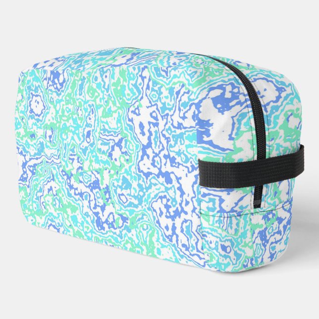 Retro Groovy Boho Hippie Trippy Colourful Marble Dopp Kit (Left Corner)