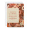 Retro Groovy burn orange floral wedding