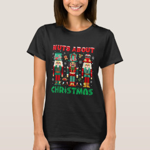 Retro Groovy Christmas Nuts About Christmas Nutcra T-Shirt