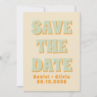 Retro Groovy Colourful Wavy Boho Wedding