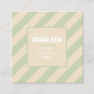 Retro Groovy Colourful Wavy Boho with QR Square Business Card