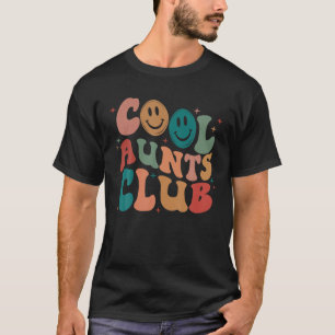 Retro Groovy Cool Aunts Club Funny Auntie Women Co T-Shirt