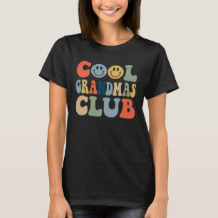 Retro Groovy Cool Grandmas Club Face Smile Proud G T-Shirt