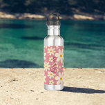 Retro groovy daisy boho desert pink personalized 710 ml water bottle<br><div class="desc">Retro groovy daisy boho desert pink personalized name water bottle,  bridesmaid gifts,  birthday party gifts for girls.</div>
