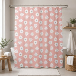 Retro Groovy Daisy Floral Pastel Pink