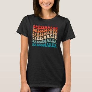 Retro Groovy Dressmaker Quilting Sewing 70s Vintag T-Shirt