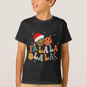 Retro Groovy Fa La La Christmas Lights Cute Xmas S T-Shirt