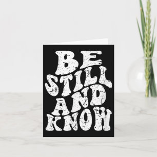 Retro Groovy Faith Be Still And Know Christian Fai Card