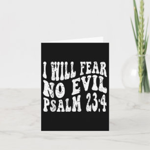 Retro Groovy Faith Psalm 23 4 I Will Fear No Evil  Card