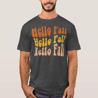 Retro Groovy Fall Season Vintage Autumn Thanksgivi T-Shirt