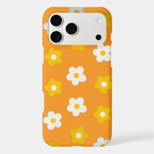 Retro Groovy Flower Orange Yellow Pattern