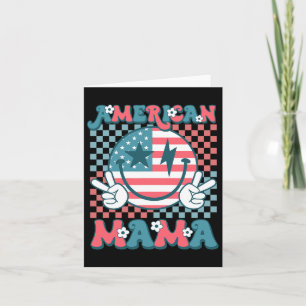 Retro Groovy Fourth 4th Of July Smile For Mom Amer Card