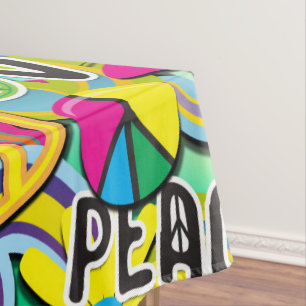 Retro Groovy FUN 60's Sixties Love Birthday Party Tablecloth