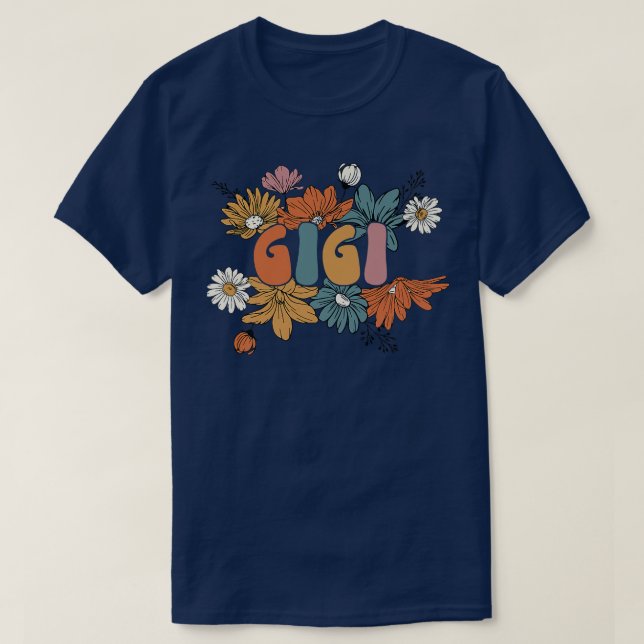 Retro Groovy Gigi Funny Floral Gigi Mother's Day F T-Shirt (Design Front)